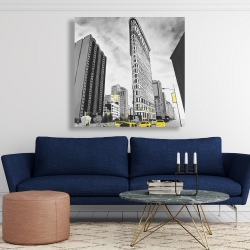 Canvas 48 x 48 - Outline of flatiron building to new-york