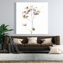 Toile 48 x 48 - Branche de fleurs de coton