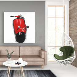 Canvas 48 x 48 - Red italian scooter