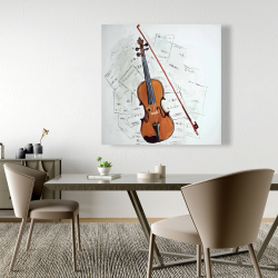 Canvas 48 x 48 - Violin on music sheet