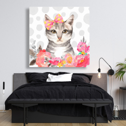Canvas 48 x 48 - Charming cat