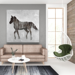 Canvas 48 x 48 - Gambading abstract horse