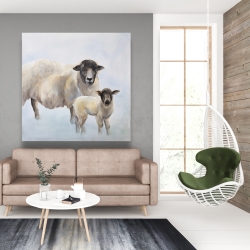 Canvas 48 x 48 - Sheep and its baby