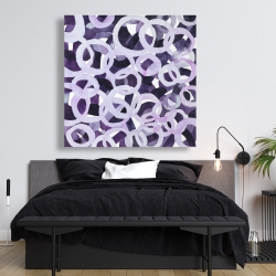 Toile 48 x 48 - Rond mauve abstrait