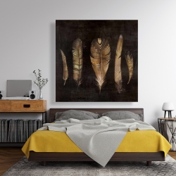 Canvas 48 x 48 - Brown feather set