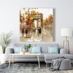 Toile 48 x 48 - Arc de triomphe en automne