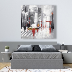 Toile 48 x 48 - Rue de ville nuageuse abstraite