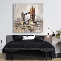 Toile 48 x 48 - Le tower bridge par un jour gris