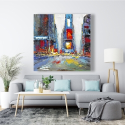 Toile 48 x 48 - Immeubles colorés et abstraits