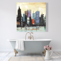 Toile 48 x 48 - Horizon du paysage urbain abstrait