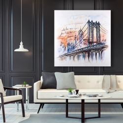 Toile 48 x 48 - Esquisse d'un pont