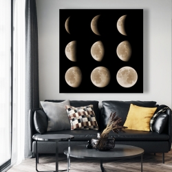 Toile 48 x 48 - éclipse en neuf phases