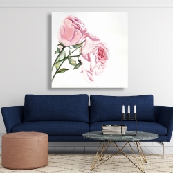 Canvas 48 x 48 - Watercolor pink roses