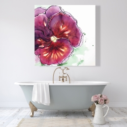 Toile 48 x 48 - Orchidée floraison avec des pétales ondulés