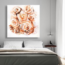 Toile 48 x 48 - Roses abstraites