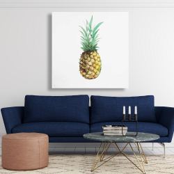Toile 48 x 48 - Ananas à l'aquarelle