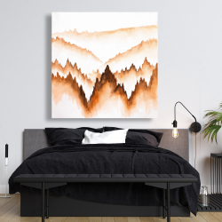 Canvas 48 x 48 - Mountain of large fir trees