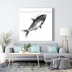 Canvas 48 x 48 - Happy swimming fish