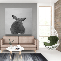 Toile 48 x 48 - Petit lapin de dos