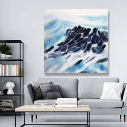 Canvas 48 x 48 - Sea waves with paint splash