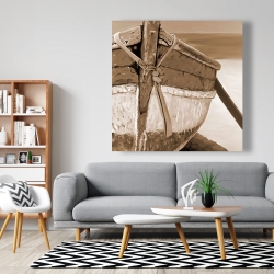 Canvas 48 x 48 - Tied up rowing boat