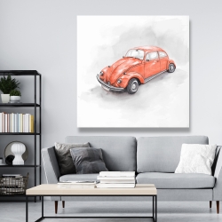 Toile 48 x 48 - Beetle vintage rouge