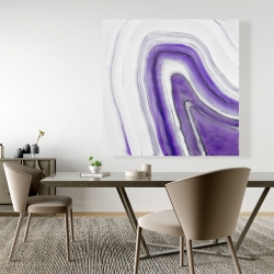 Toile 48 x 48 - Géode ronde mauve