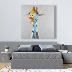 Toile 48 x 48 - Girafe rigolotte