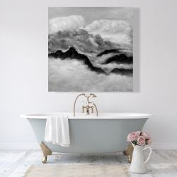 Toile 48 x 48 - Nuages gris