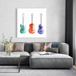 Toile 48 x 48 - Trois guitares