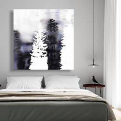 Toile 48 x 48 - Silhouettes d'arbres