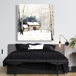 Canvas 48 x 48 - Small winter barn