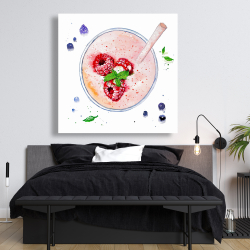 Canvas 48 x 48 - Strawberry & raspberry smoothie