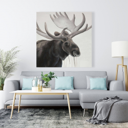Canvas 48 x 48 - Rustic moose