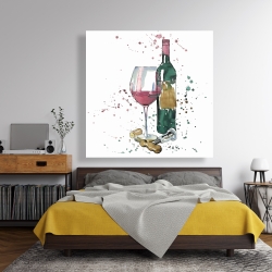 Toile 48 x 48 - Bouteille de vin rouge
