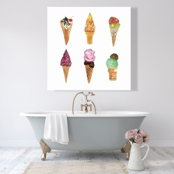 Toile 48 x 48 - Cornets de crème glacé