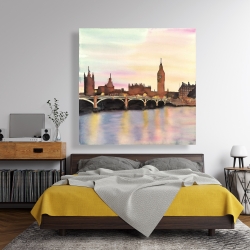 Toile 48 x 48 - Couché de soleil sur le big ben