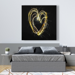 Canvas 48 x 48 - Fireworks heart