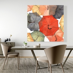 Canvas 48 x 48 - The umbrellas of petit champlain