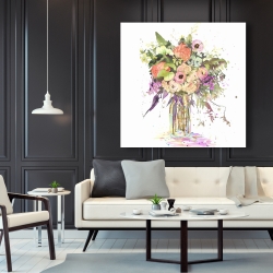 Toile 48 x 48 - Bouquet romantique