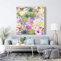 Toile 48 x 48 - Ensemble de fleurs exotiques