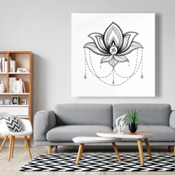 Canvas 48 x 48 - Ethnic lotus ornament