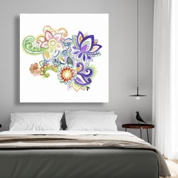 Canvas 48 x 48 - Paisley watercolor