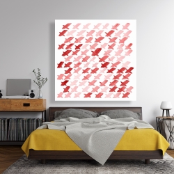 Toile 48 x 48 - Motif de x rouge