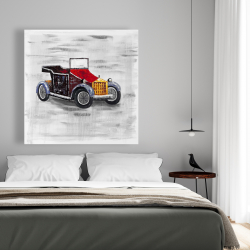 Toile 48 x 48 - Voiture vintage avec toit ouvrant