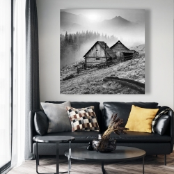 Canvas 48 x 48 - Mountain carpathian village