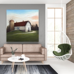 Canvas 48 x 48 - White barn