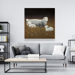 Canvas 48 x 48 - Sheep and lambs