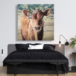 Canvas 48 x 48 - Cute jersey cow