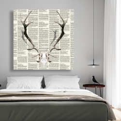 Toile 48 x 48 - Bois de cerf sur papier journal